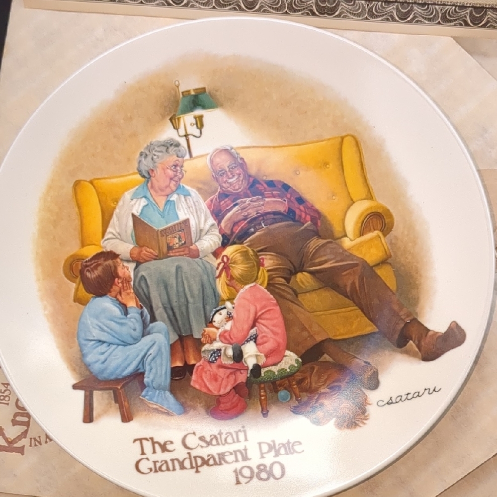 Csatari Grandparent Plate 1980